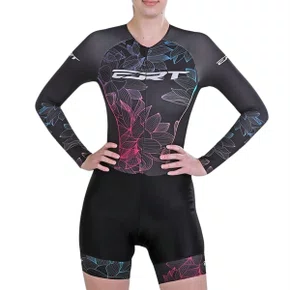 Macaquinho de Ciclismo ERT New Elite Hortensia Feminino Preto