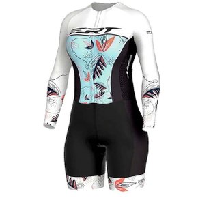 Macaquinho de Ciclismo ERT New Elite Lis Gel Preto e Branco