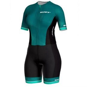 Macaquinho de Ciclismo ERT New Elite Pacific Verde e Preto Macaquinho de Ciclismo ERT New Elite Pacific Verde e Preto