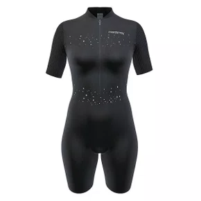 Macaquinho de Ciclismo Marcio May Moove Gel Star Preto Feminino