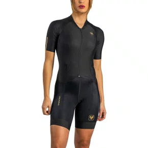 Macaquinho de Ciclismo Free Force Training Feminino Preto