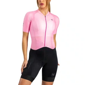 Macaquinho de Ciclismo Free Force Training Bloom Rosa