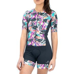 Macaquinho de Ciclismo Marcio May Funny Gardenia Preto Macaquinho de Ciclismo Marcio May Funny Gardenia Preto