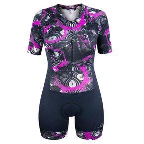 Macaquinho de Ciclismo Marcio May Funny Preto e Rosa Macaquinho de Ciclismo Marcio May Funny Preto e Rosa