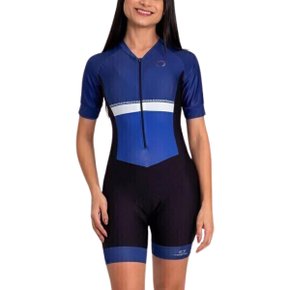 Macaquinho de Ciclismo Marcio May Sport Nautical Azul e Preto Macaquinho de Ciclismo Marcio May Sport Nautical Azul e Preto