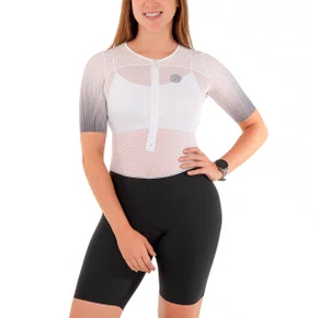 Macaquinho de Ciclismo Mauro Ribeiro Triathlon Racing Feminino