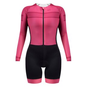 Macaquinho de Ciclismo SportXtreme Adventure Ágata Manga Longa Feminino Preto e Rosa Macaquinho de Ciclismo SportXtreme Adventure Ágata Manga Longa Feminino Preto e Rosa