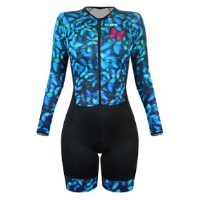 Macaquinho de Ciclismo SportXtreme Comfort Holambra Manga Longa Feminino Preto e Azul Macaquinho de Ciclismo SportXtreme Comfort Holambra Manga Longa Feminino Preto e Azul