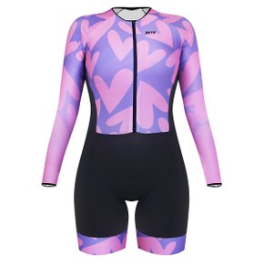 Macaquinho de Ciclismo SportXtreme Comfort Paris Manga Longa Feminino Preto e Rosa Macaquinho de Ciclismo SportXtreme Comfort Paris Manga Longa Feminino Preto e Rosa