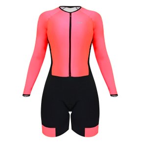 Macaquinho de Ciclismo SportXtreme Comfort Manga Longa Feminino Salmão Macaquinho de Ciclismo SportXtreme Comfort Manga Longa Feminino Salmão