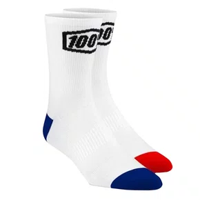 Meia de Ciclismo 100% Terrain Branca Meia de Ciclismo 100% Terrain Branca