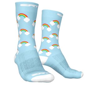 Meia de Ciclismo ERT Rainbow Azul Meia de Ciclismo ERT Rainbow Azul