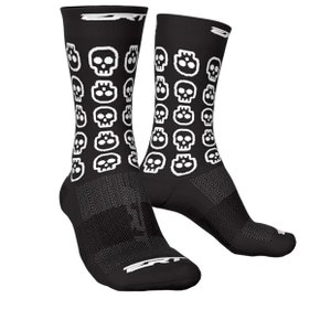 Meia de Ciclismo ERT Skull Preta