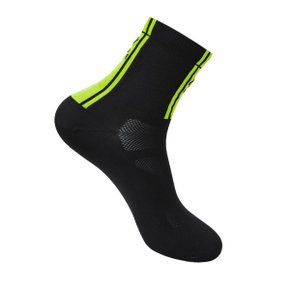 Meia De Ciclismo Flr Elite 5.5 Preta e Amarelo Meia De Ciclismo Flr Elite 5.5 Preta e Amarelo