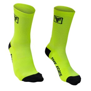 Meia de Ciclismo Free Force Helix Amarela