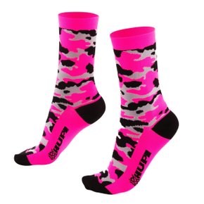 Meia de Ciclismo Hupi Bikes Camo Rosa Meia de Ciclismo Hupi Bikes Camo Rosa