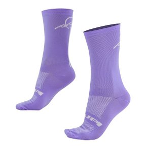 Meia de Ciclismo Hupi Bikes Heaven Feminina Roxa Meia de Ciclismo Hupi Bikes Heaven Feminina Roxa