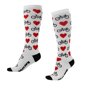 Meia de Ciclismo Hupi Bikes Longa Love Bike Meia de Ciclismo Hupi Bikes Longa Love Bike