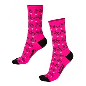 Meia de Ciclismo Hupi Bikes Love Bike Meia de Ciclismo Hupi Bikes Love Bike