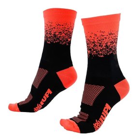 Meia de Ciclismo Hupi Bikes Neon Laranja Meia de Ciclismo Hupi Bikes Neon Laranja