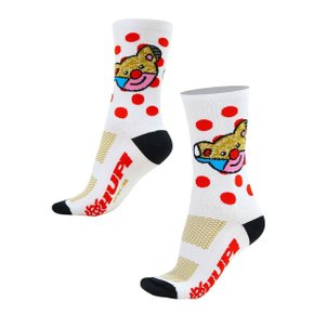 Meia de Ciclismo Hupi Bikes Urso Branca Meia de Ciclismo Hupi Bikes Urso Branca