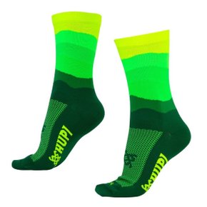 Meia de Ciclismo Hupi Colors Verde Meia de Ciclismo Hupi Colors Verde