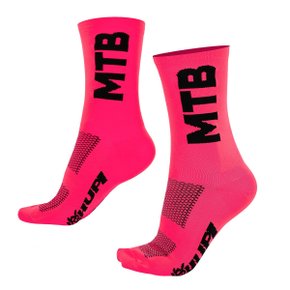 Meia de Ciclismo Hupi MTB 2 Feminina Rosa Meia de Ciclismo Hupi MTB 2 Feminina Rosa