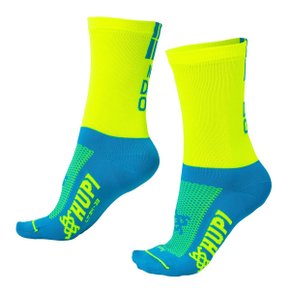 Meia de Ciclismo Hupi No Day Off Amarela Meia de Ciclismo Hupi No Day Off Amarela