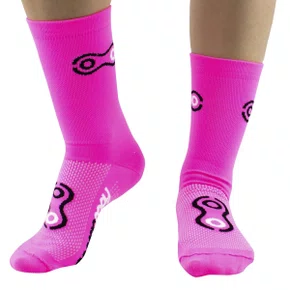 Meia de Ciclismo Marcio May Sports Flúor Rosa