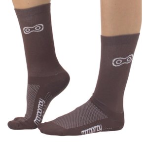 Meia de Ciclismo Marcio May Sports Marrom