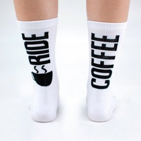 Meia de Ciclismo Marcio May Sports Ride Coffee Branca