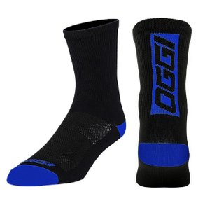Meia de Ciclismo Oggi Authentic Preta e Azul Meia de Ciclismo Oggi Authentic Preta e Azul
