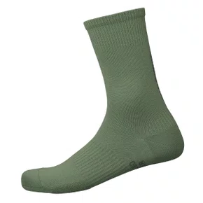 Meia de Ciclismo Shimano Racing Cano Alto Verde