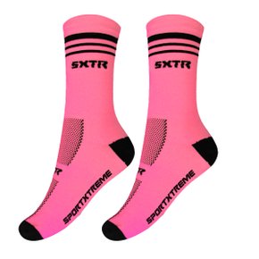 Meia de Ciclismo SportXtreme Ride Rosa e Preta Meia de Ciclismo SportXtreme Ride Rosa e Preta