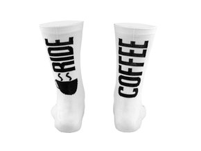 Meia de Ciclismo Marcio May Ride Coffee Branca