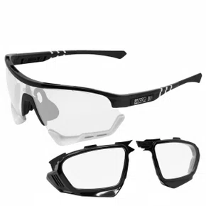 Óculos de Ciclismo Scicon Aerotech XL Clear com Adaptador para Lente de Grau