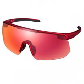 Óculos de Ciclismo Shimano S-Phyre RD Ridescape Metálico Vermelho 2 Lentes Óculos de Ciclismo Shimano S-Phyre RD Ridescape Metálico Vermelho 2 Lentes