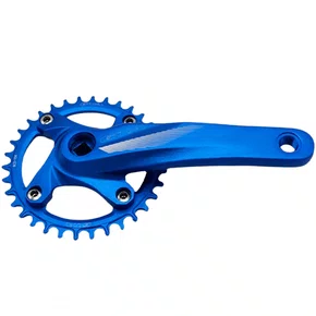 Pedivela de Bicicleta GTA Single Alumínio 34 170mm Azul Pedivela de Bicicleta GTA Single Alumínio 34 170mm Azul