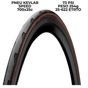 Pneu de Bicicleta Continental Grand Prix 5000S 700x25c Tubeless
