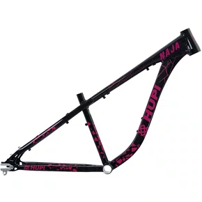 Quadro de Bicicleta do Grau Hupi Naja V9 Preto e Rosa