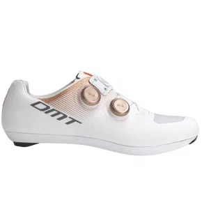 Sapatilha de Ciclismo DMT KR0 Evo Carbon Branca e Dourada Sapatilha de Ciclismo DMT KR0 Evo Carbon Branca e Dourada