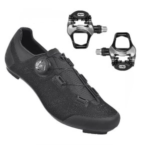 Kit Sapatilha de Ciclismo FLR F-11 Knit Speed + Pedal Wellgo R251 Padrão Look Kit Sapatilha de Ciclismo FLR F-11 Knit Speed + Pedal Wellgo R251 Padrão Look