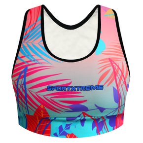 Top de Ciclismo SportXtreme Active Oásis Rosa e Verde Top de Ciclismo SportXtreme Active Oásis Rosa e Verde