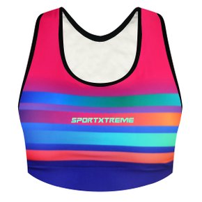 Top de Ciclismo SportXtreme Active Rainbow Rosa e Roxo Top de Ciclismo SportXtreme Active Rainbow Rosa e Roxo