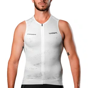 Top de Ciclismo Woom Triathlon Carbon Storm Masculino Branco Top de Ciclismo Woom Triathlon Carbon Storm Masculino Branco