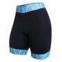 Bermuda de Ciclismo SportXtreme Sport Leaf Feminina Preta e Azul