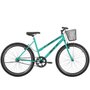Bicicleta NTZ MTB Aro Duplo com Cesta Turquesa