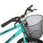 Bicicleta NTZ MTB Aro Duplo com Cesta Turquesa