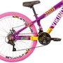 Bicicleta do Grau Vikingx Tuff X-25 Disc Shimano Roxo e Amarelo