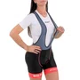 Bretelle de Ciclismo ERT Gel Feminino Preto e Rosa